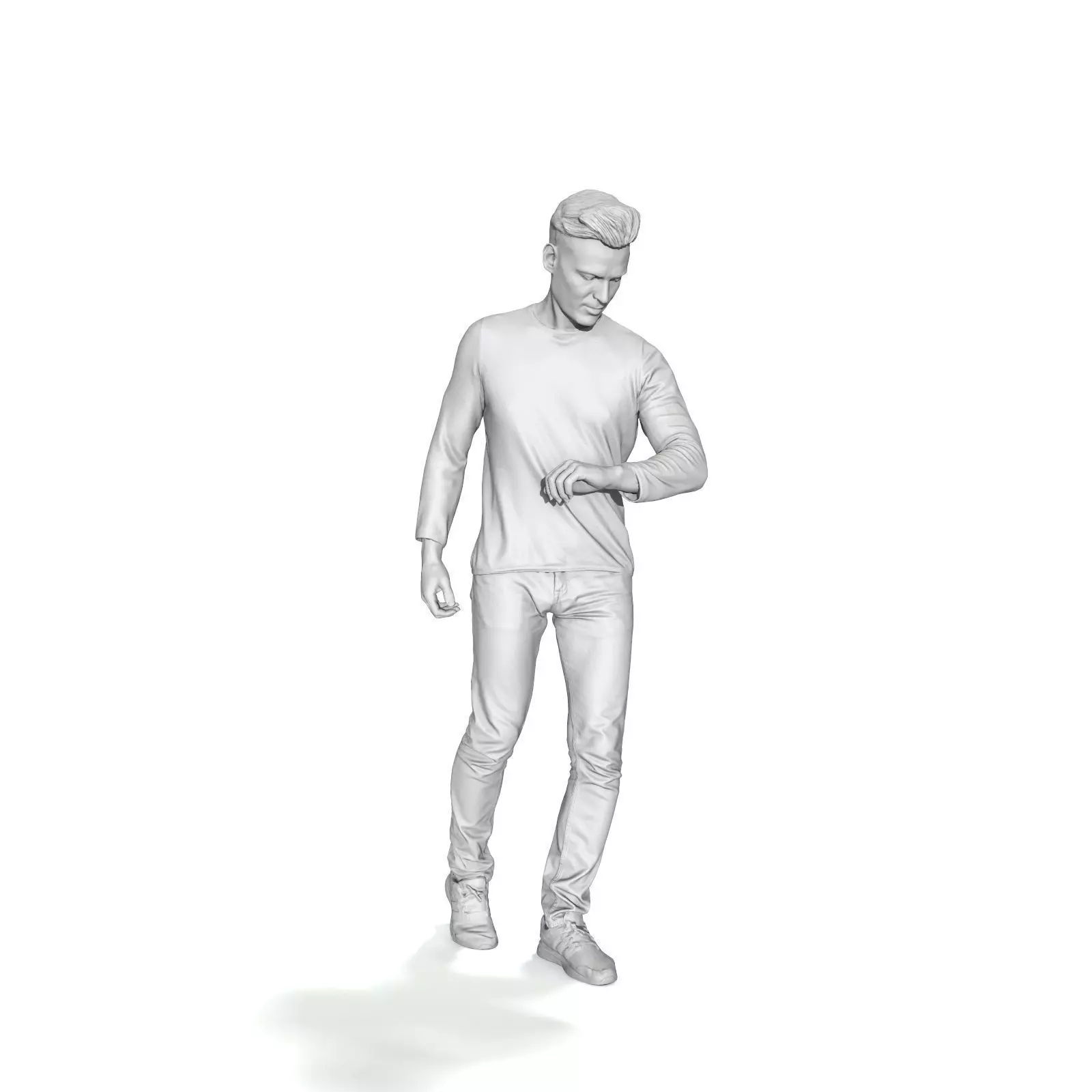 Walking Man Looking at Watch CMan0331-HD2-O03P01-S 3D model_41