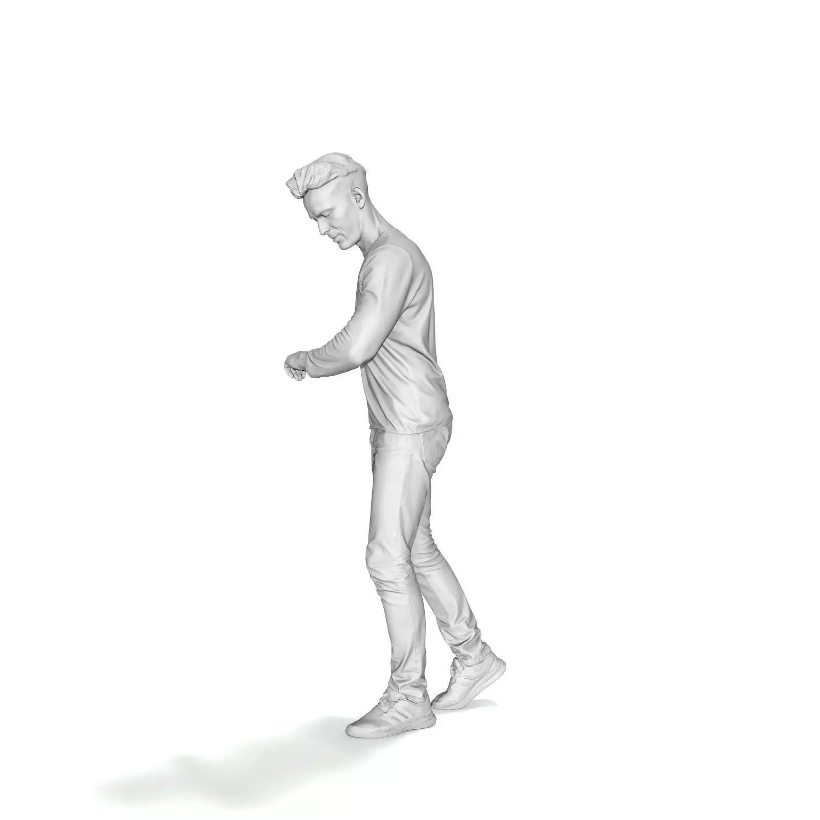 Walking Man Looking at Watch CMan0331-HD2-O03P01-S 3D model_24