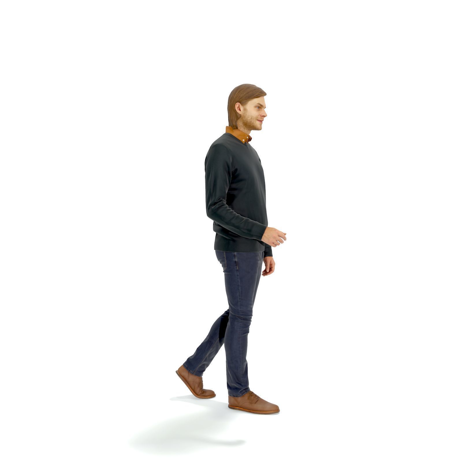 Walking Man with Black Sweater CMan0330-HD2-O03P01-S 3D model_19