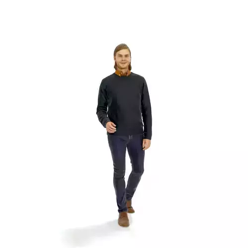Walking Man with Black Sweater CMan0330-HD2-O03P01-S