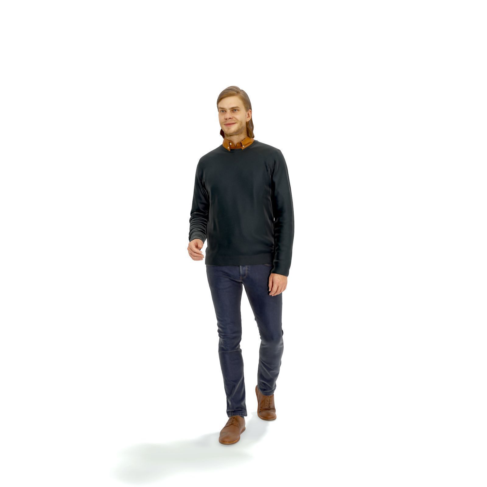 Walking Man with Black Sweater CMan0330-HD2-O03P01-S 3D model_51