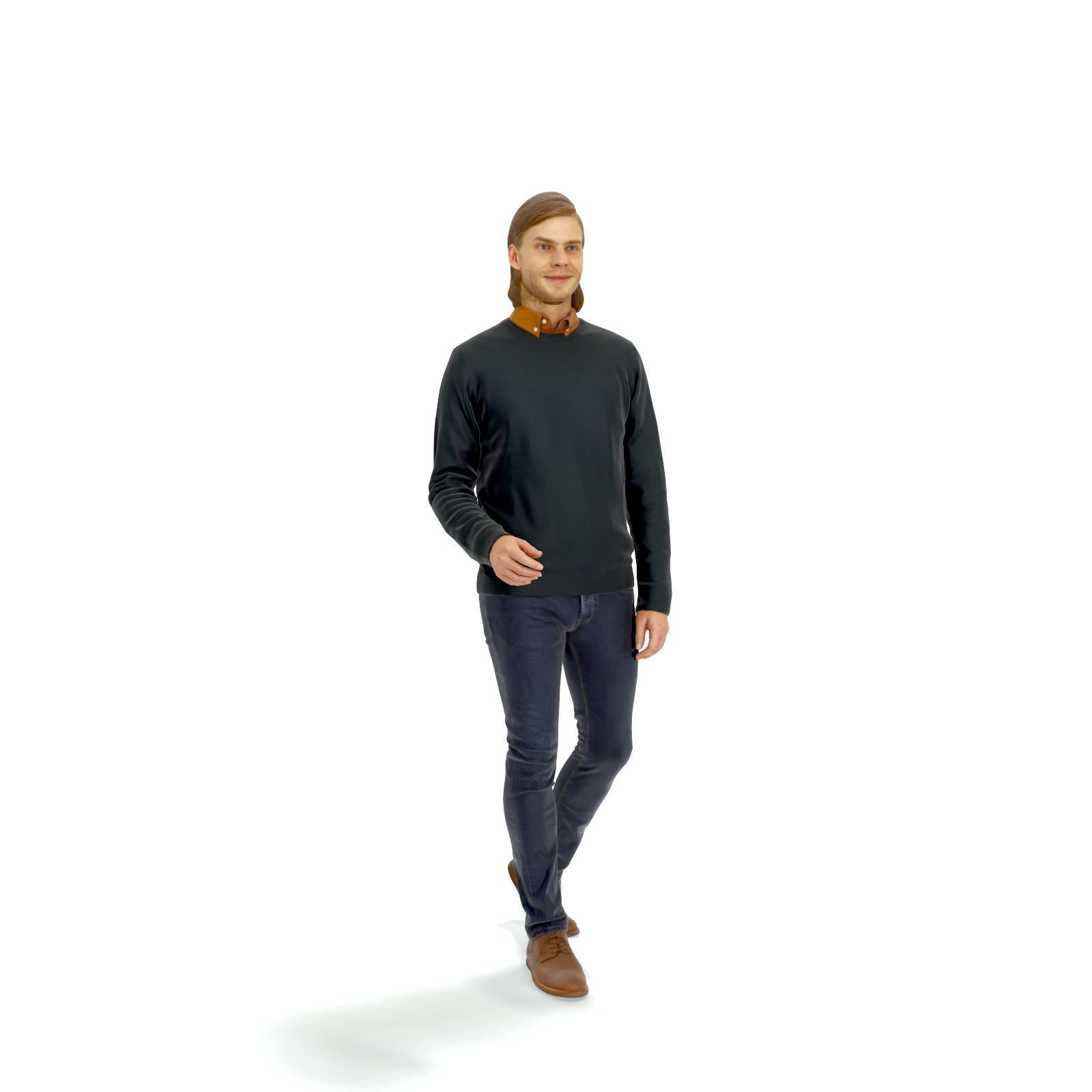 Walking Man with Black Sweater CMan0330-HD2-O03P01-S 3D model_62