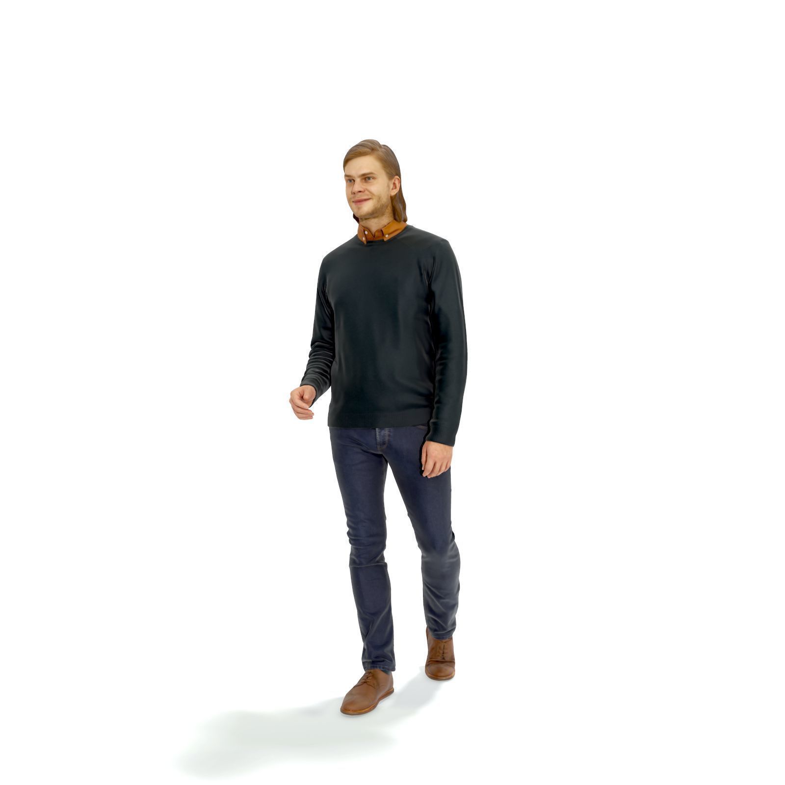 Walking Man with Black Sweater CMan0330-HD2-O03P01-S 3D model_68