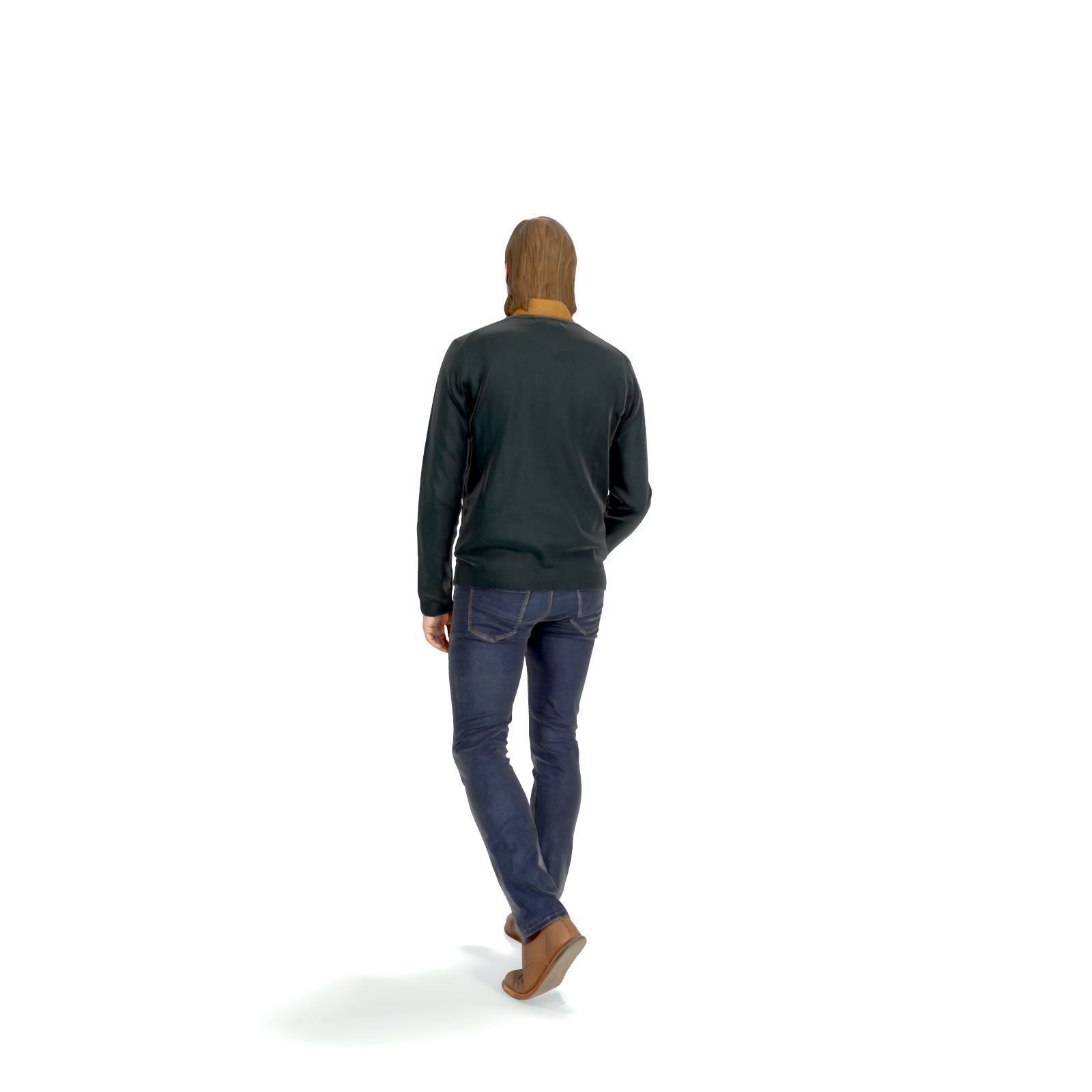 Walking Man with Black Sweater CMan0330-HD2-O03P01-S 3D model_44
