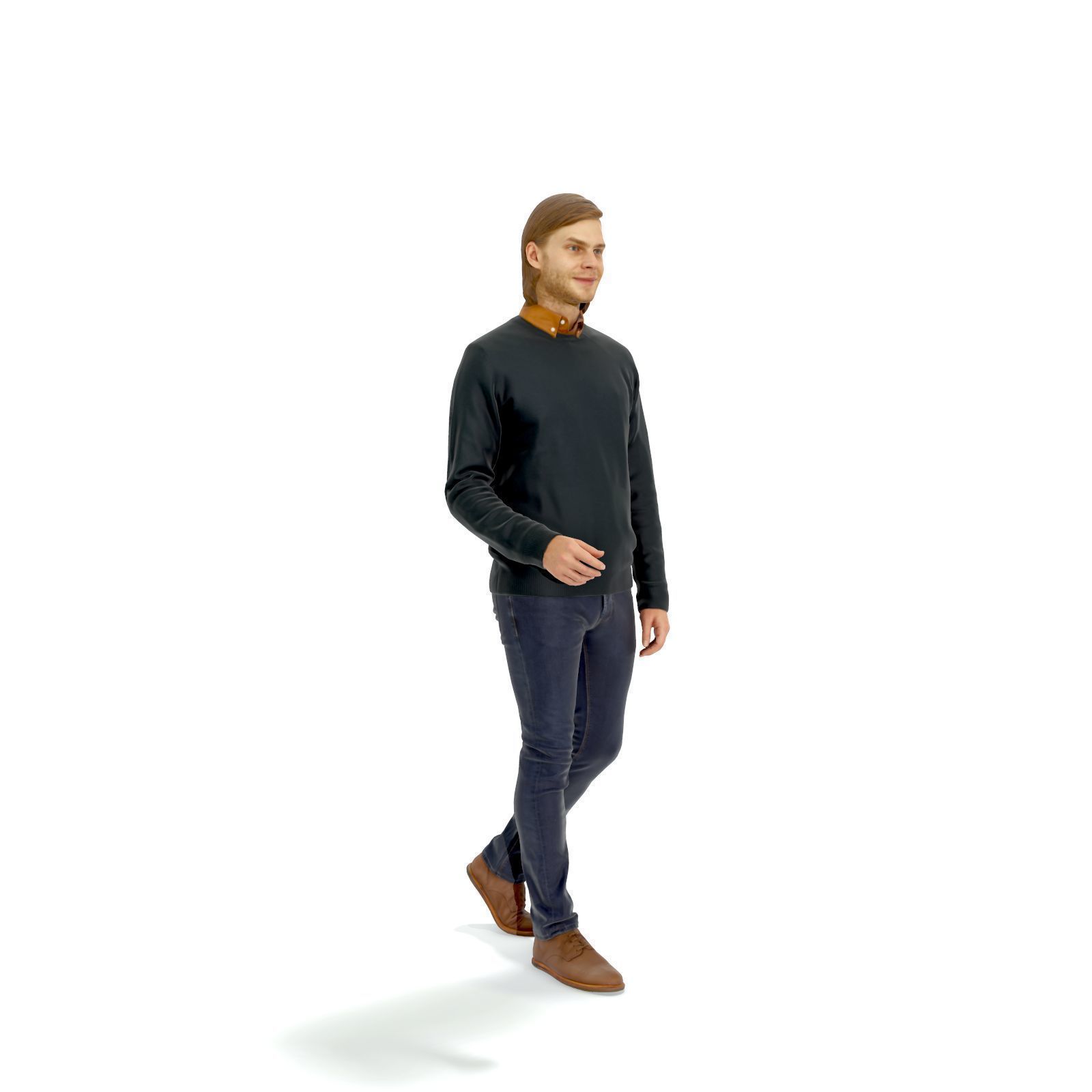 Walking Man with Black Sweater CMan0330-HD2-O03P01-S 3D model_38