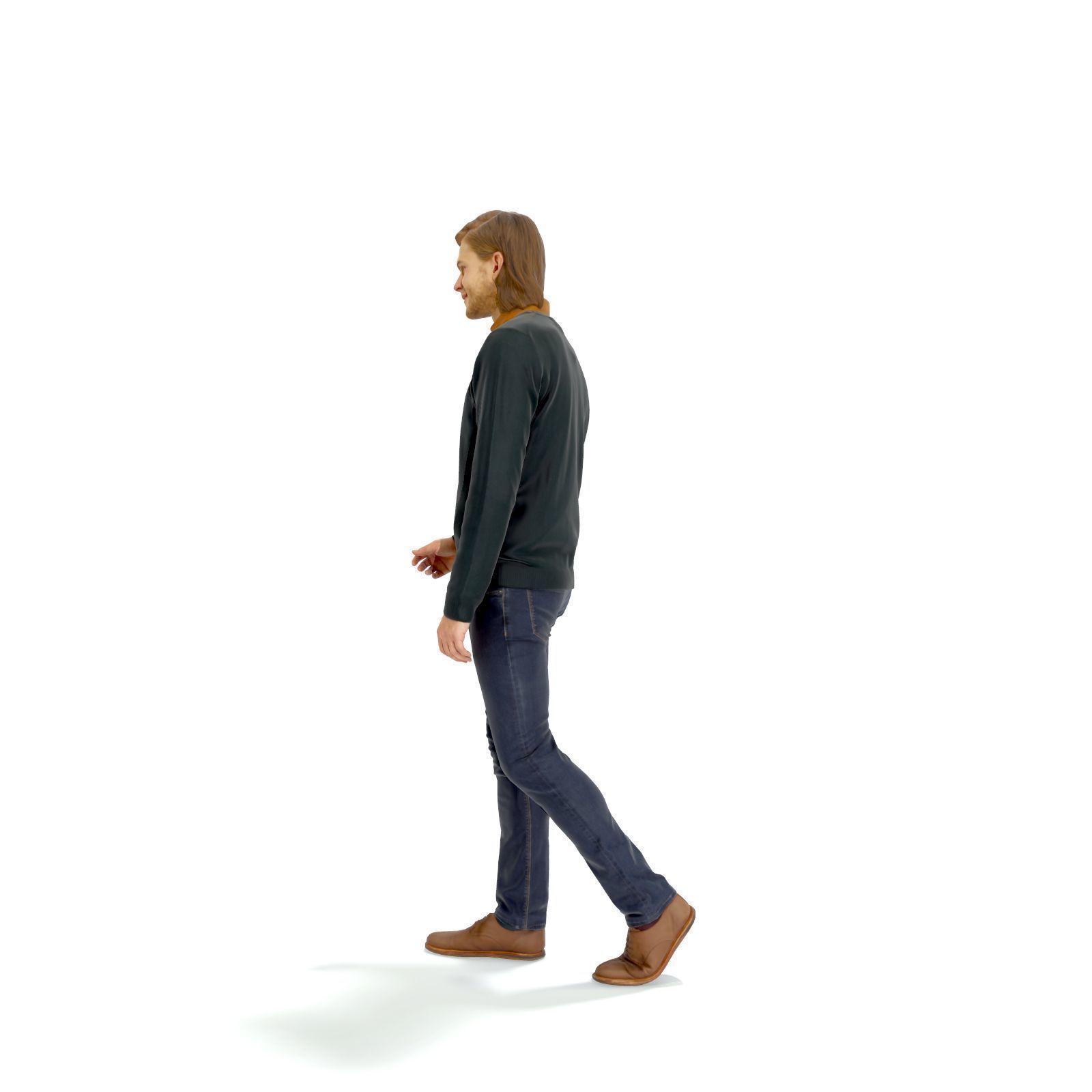 Walking Man with Black Sweater CMan0330-HD2-O03P01-S 3D model_60