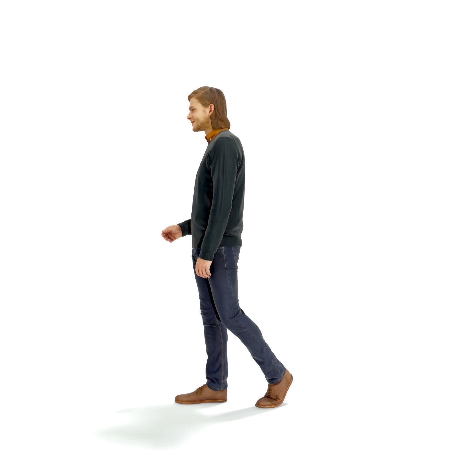 Walking Man with Black Sweater CMan0330-HD2-O03P01-S 3D model_8