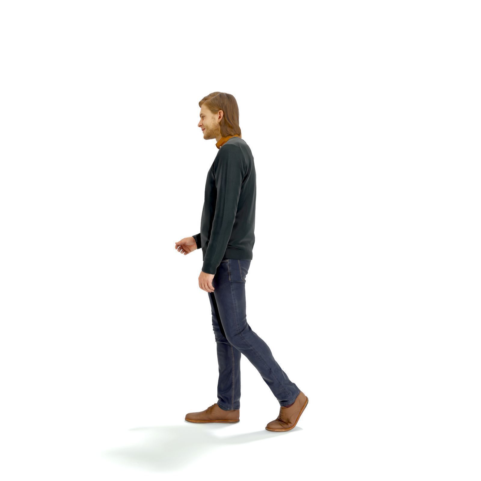 Walking Man with Black Sweater CMan0330-HD2-O03P01-S 3D model_50