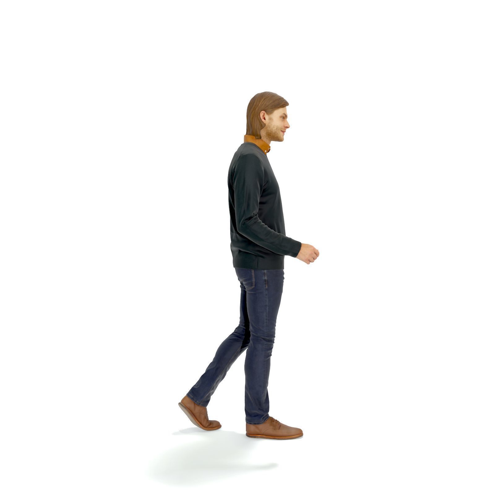 Walking Man with Black Sweater CMan0330-HD2-O03P01-S 3D model_21