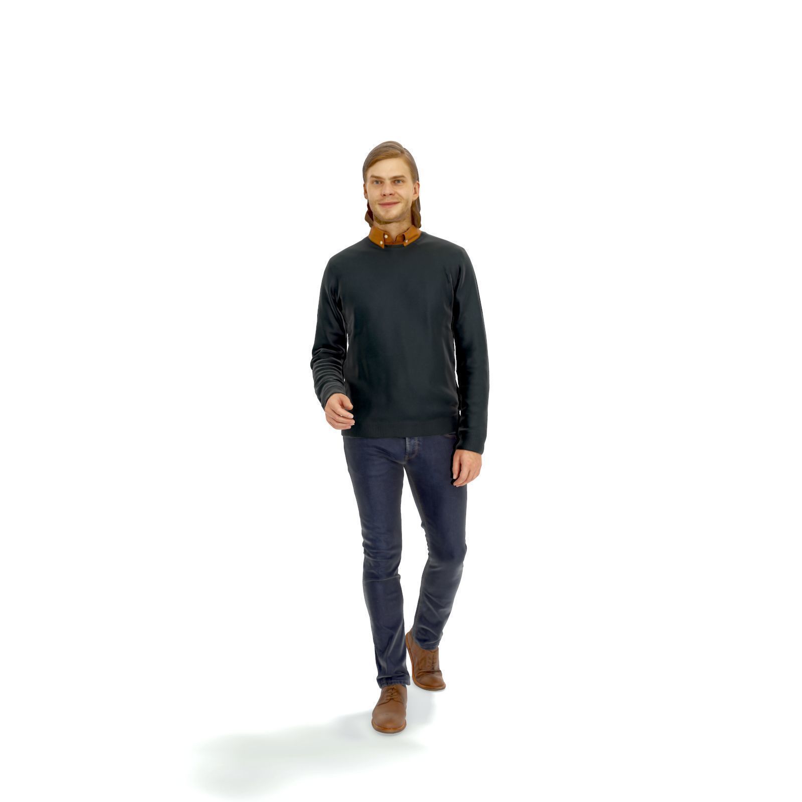Walking Man with Black Sweater CMan0330-HD2-O03P01-S 3D model_53
