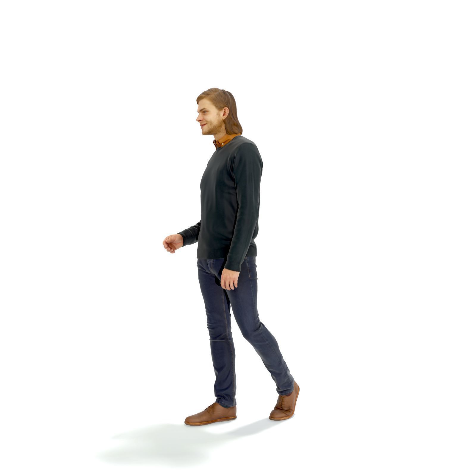 Walking Man with Black Sweater CMan0330-HD2-O03P01-S 3D model_36
