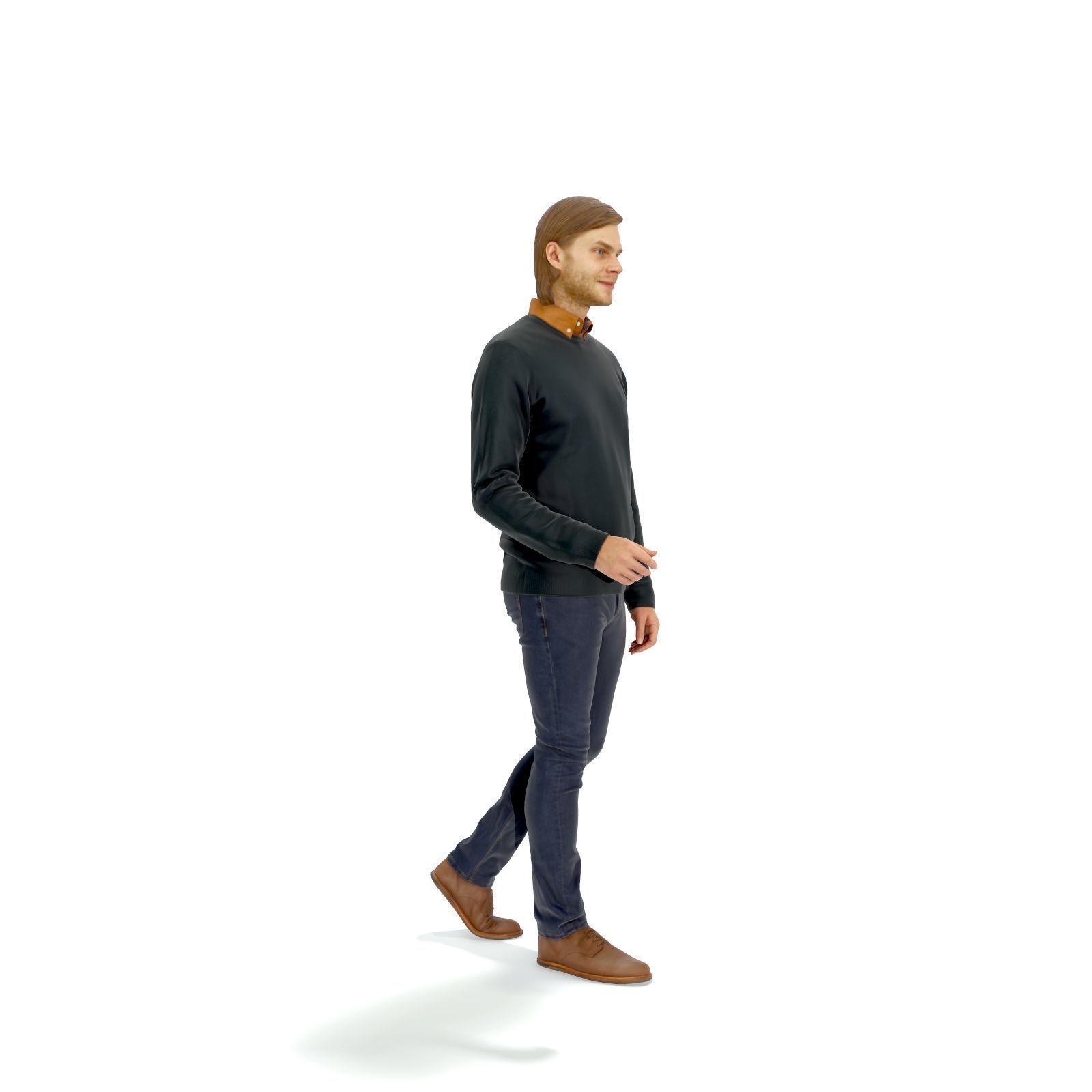 Walking Man with Black Sweater CMan0330-HD2-O03P01-S 3D model_61
