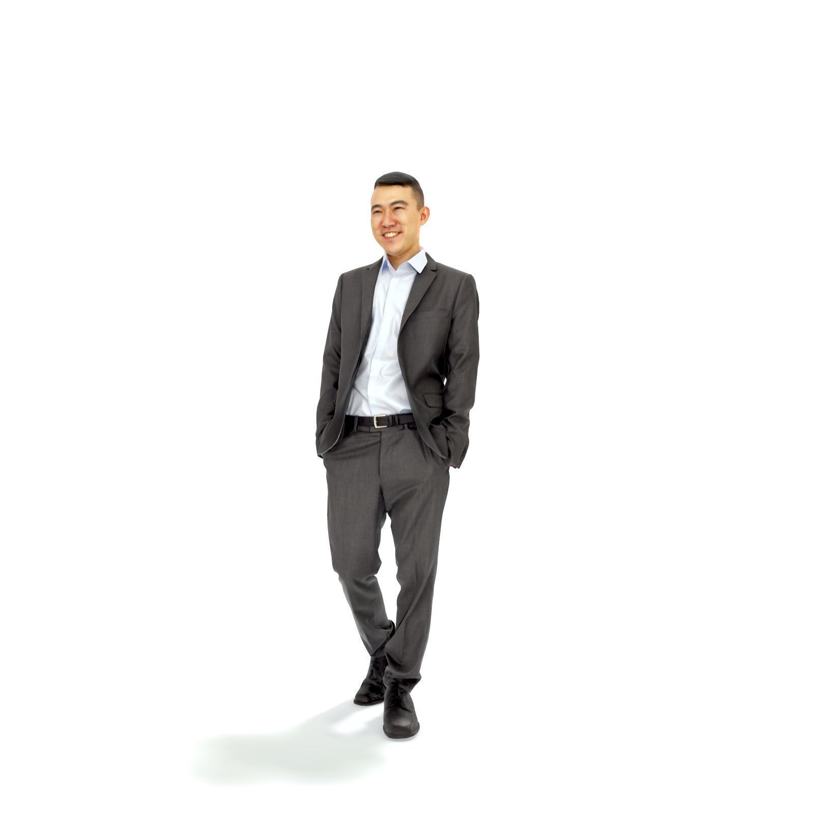 Smiling Man with Grey Suit BMan0322-HD2-O01P01-S 3D model_1