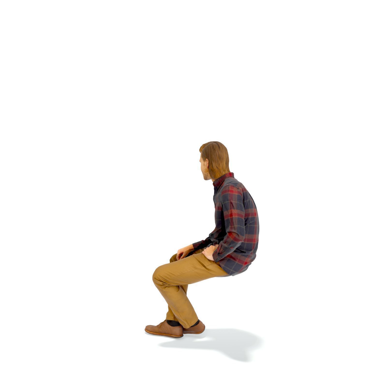 Sitting Serious Man with Brown Pants CMan0330-HD2-O02P01-S 3D model_3