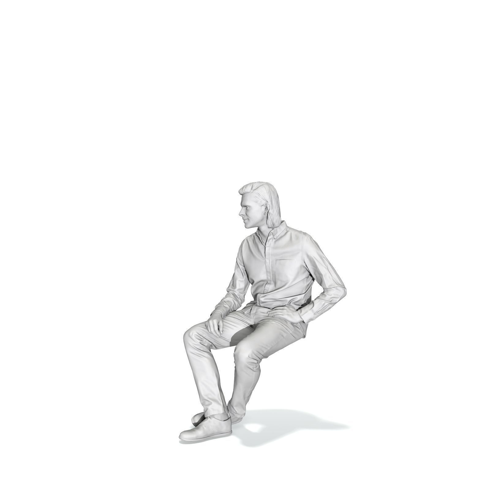 Sitting Serious Man with Brown Pants CMan0330-HD2-O02P01-S 3D model_74
