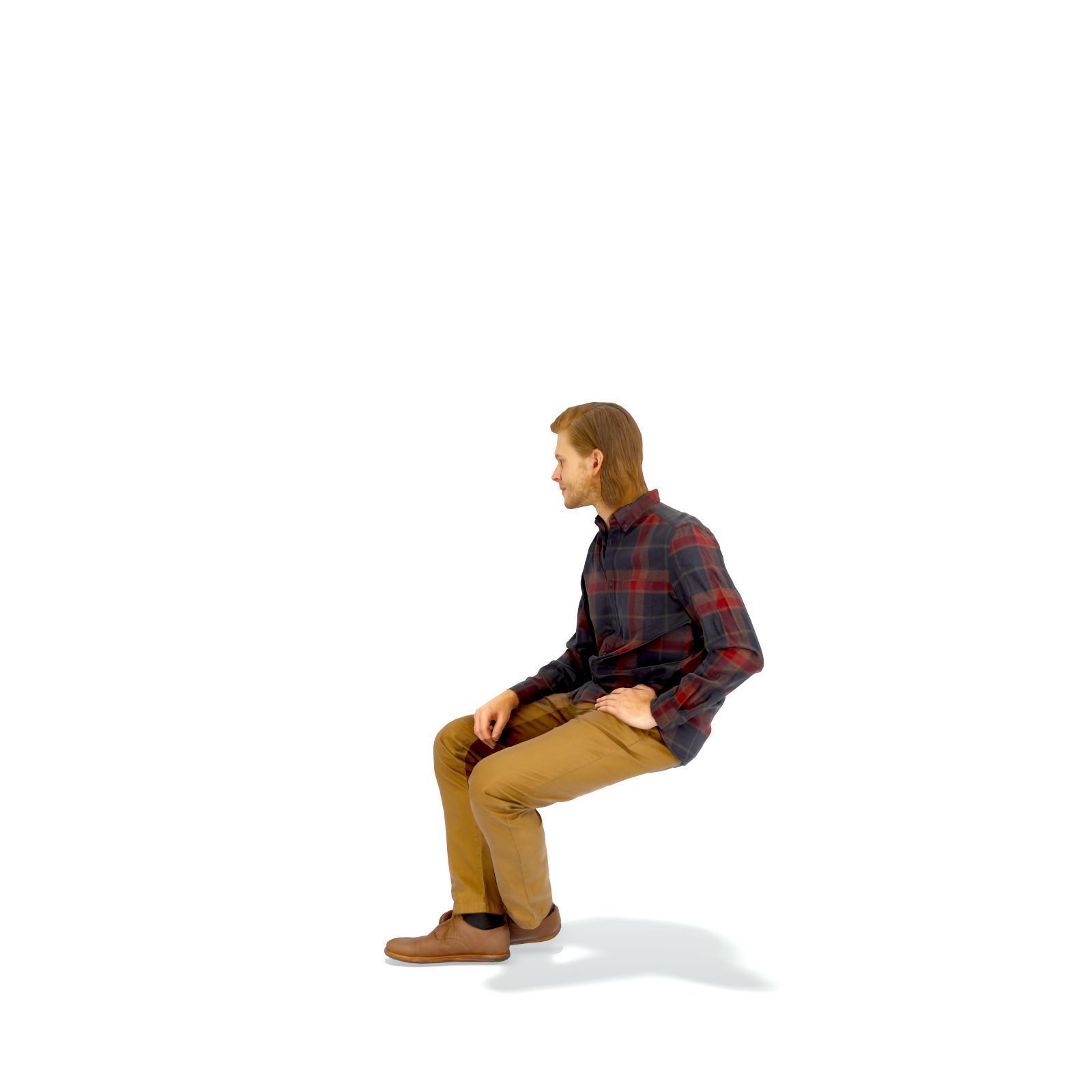 Sitting Serious Man with Brown Pants CMan0330-HD2-O02P01-S 3D model_60