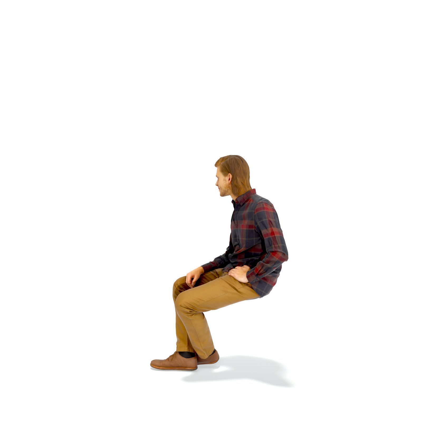 Sitting Serious Man with Brown Pants CMan0330-HD2-O02P01-S 3D model_49