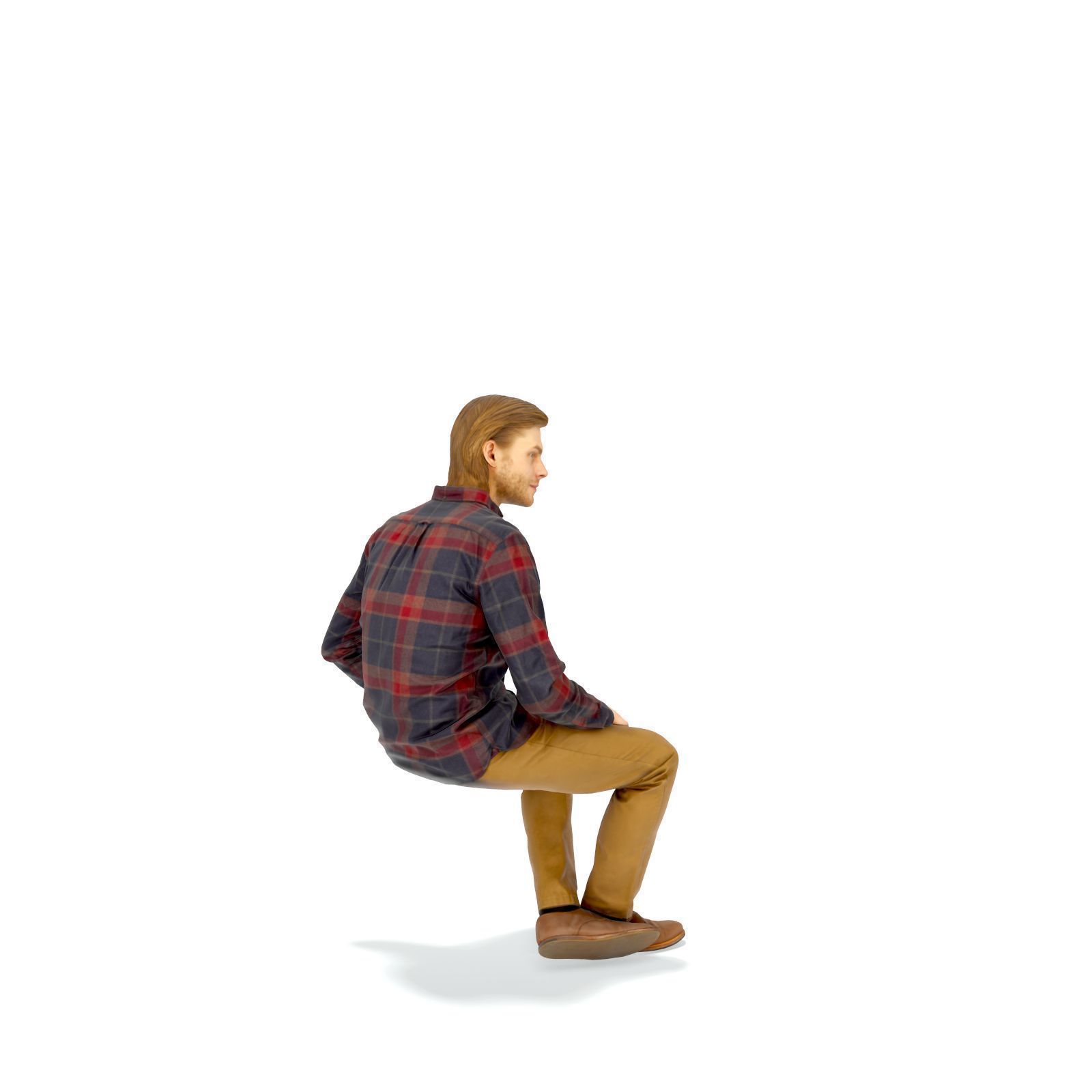 Sitting Serious Man with Brown Pants CMan0330-HD2-O02P01-S 3D model_66