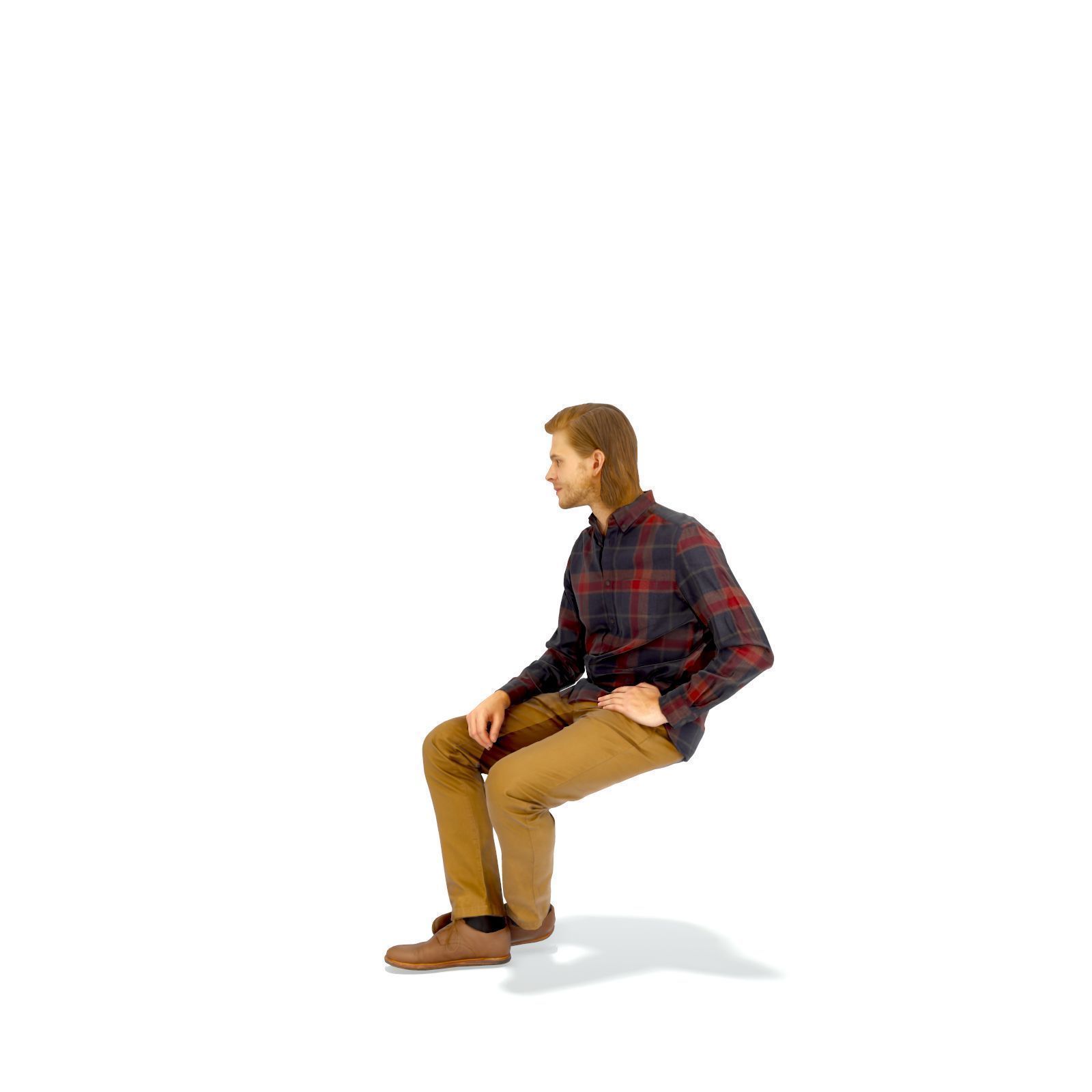 Sitting Serious Man with Brown Pants CMan0330-HD2-O02P01-S 3D model_32