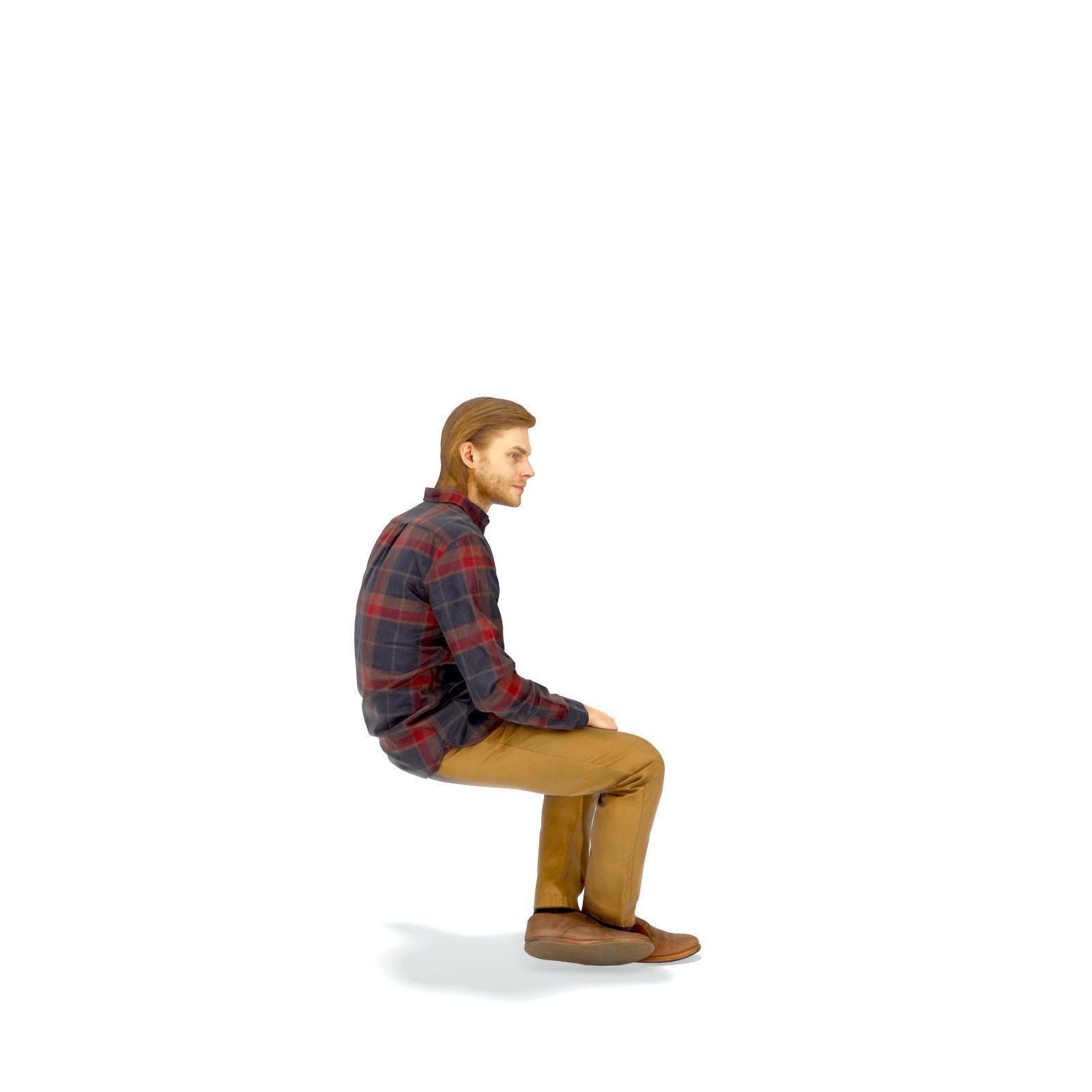 Sitting Serious Man with Brown Pants CMan0330-HD2-O02P01-S 3D model_35