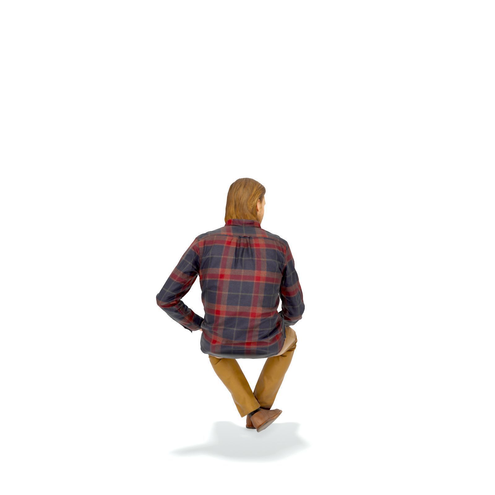 Sitting Serious Man with Brown Pants CMan0330-HD2-O02P01-S 3D model_4