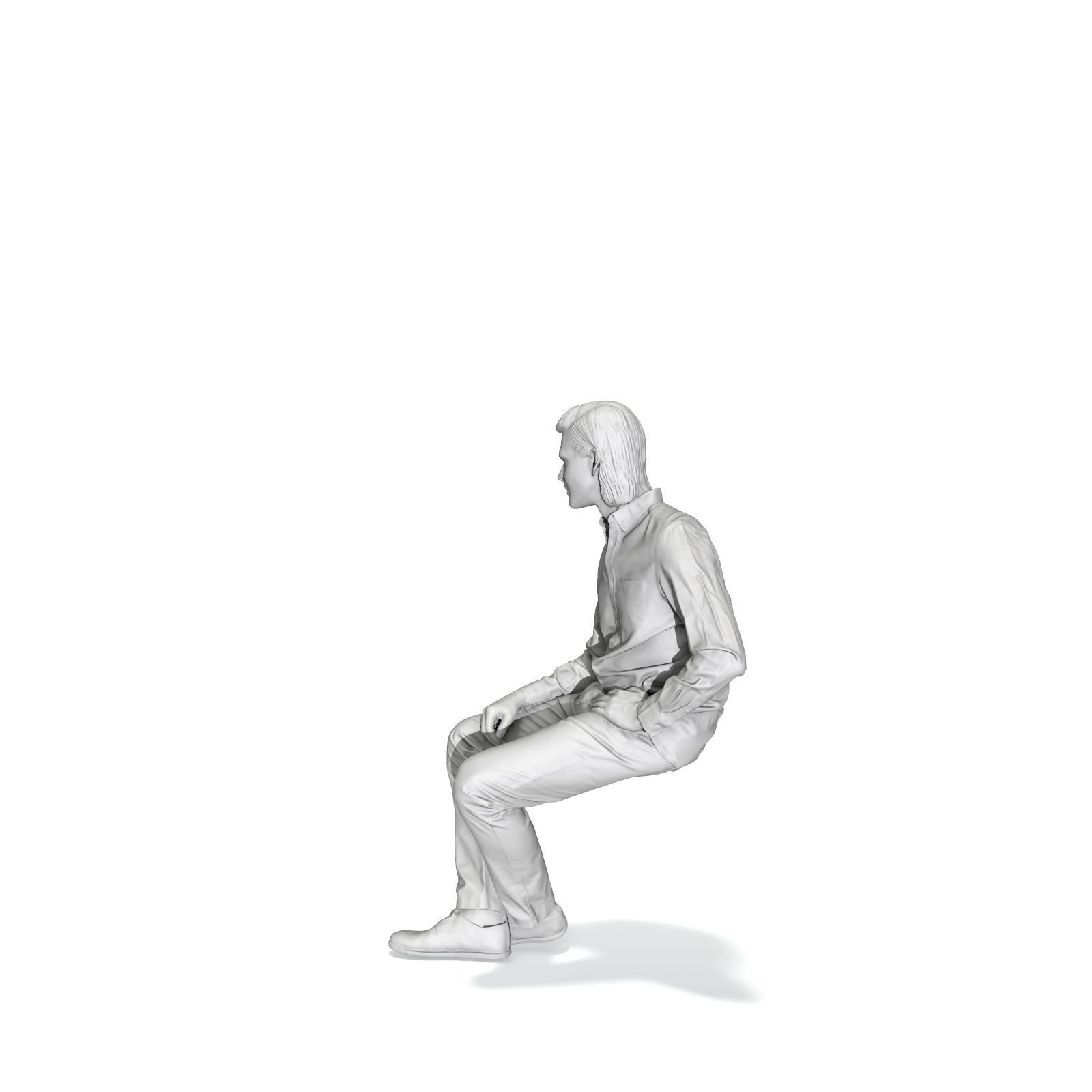 Sitting Serious Man with Brown Pants CMan0330-HD2-O02P01-S 3D model_19