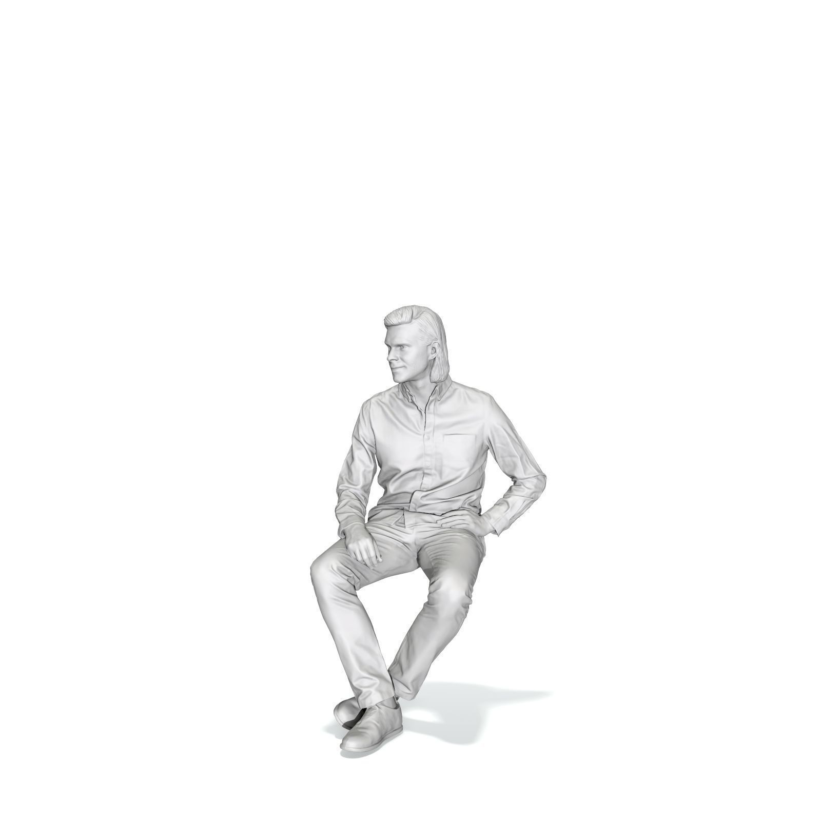 Sitting Serious Man with Brown Pants CMan0330-HD2-O02P01-S 3D model_45
