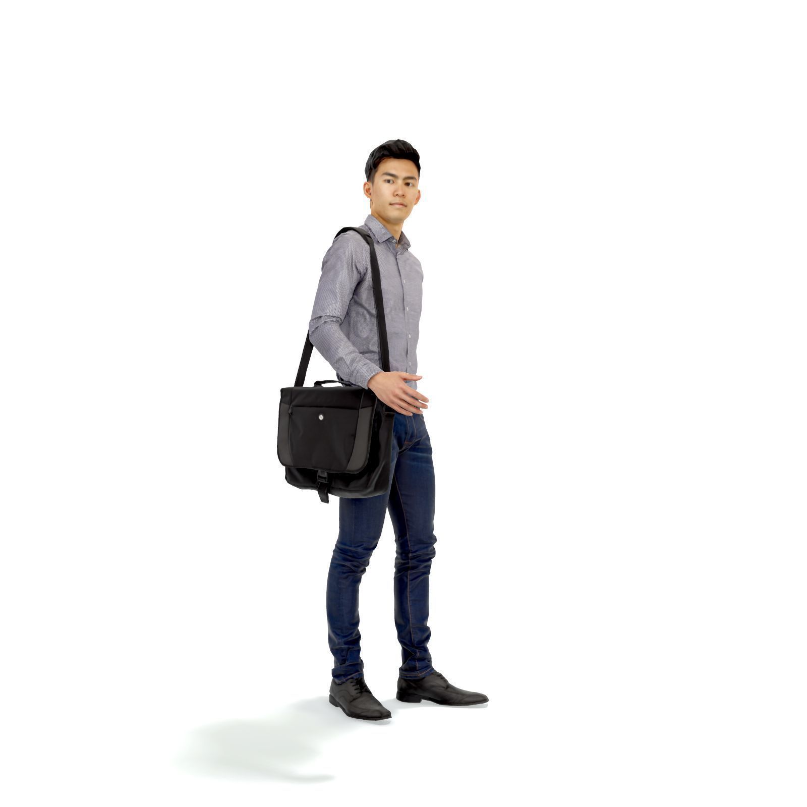 Business Man with Laptop Bag CMan0317-HD2-O02P01-S 3D model_1