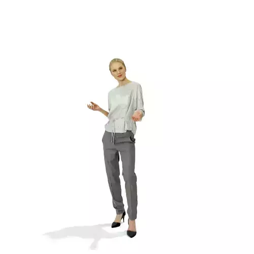 Standing Blonde Woman with Grey Pants BWom0314-HD2-O03P01-S
