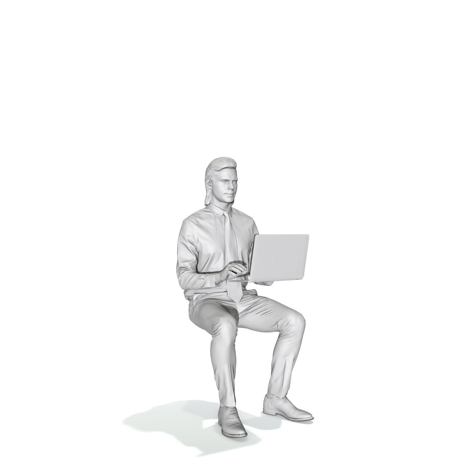 Blonde Business Man at Laptop BMan0315-HD2-O04P01-S 3D model_7