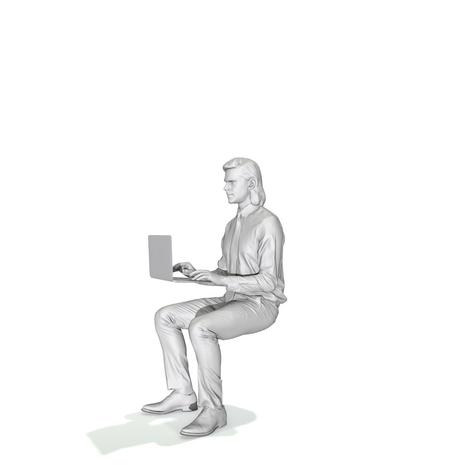 Blonde Business Man at Laptop BMan0315-HD2-O04P01-S 3D model_12