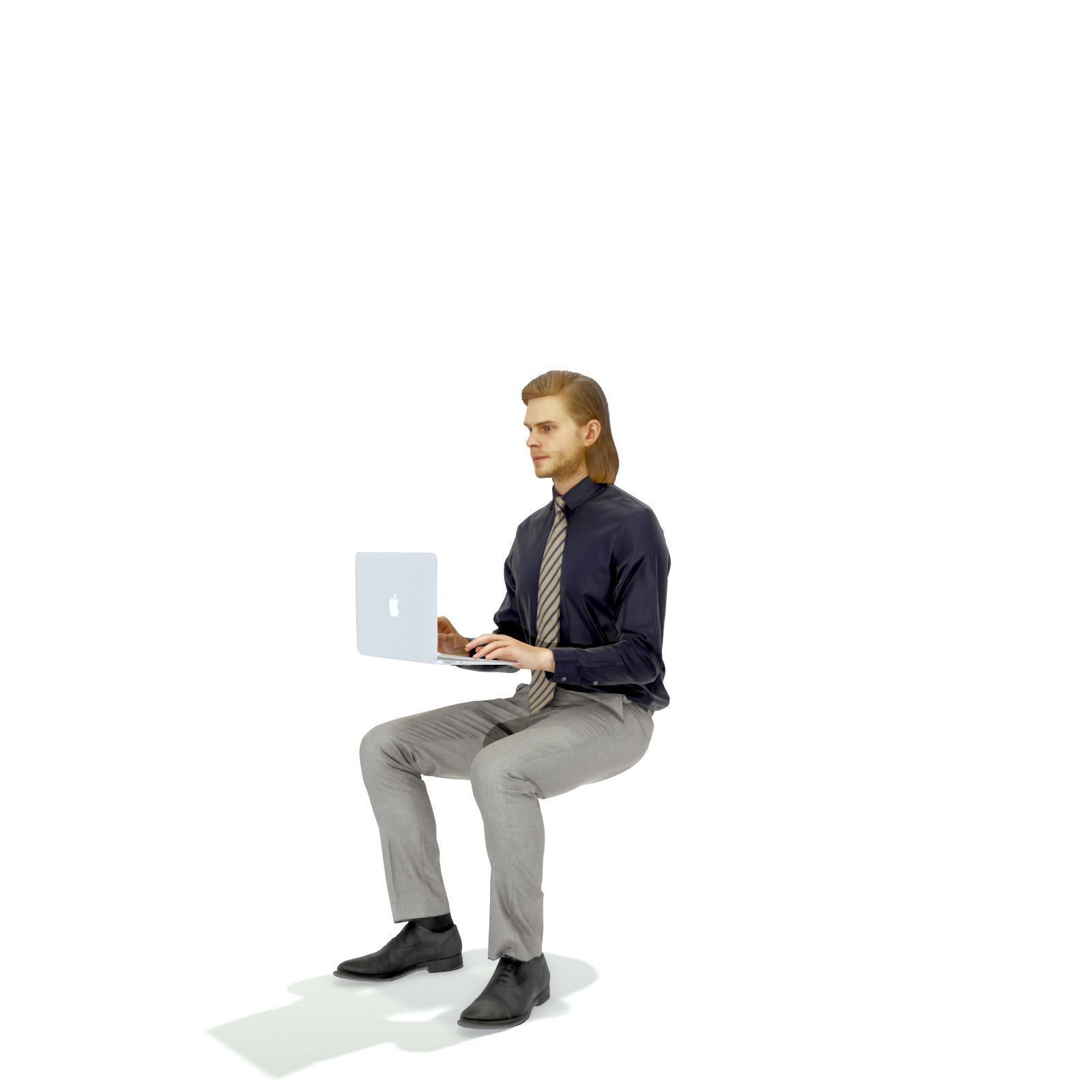 Blonde Business Man at Laptop BMan0315-HD2-O04P01-S 3D model_65