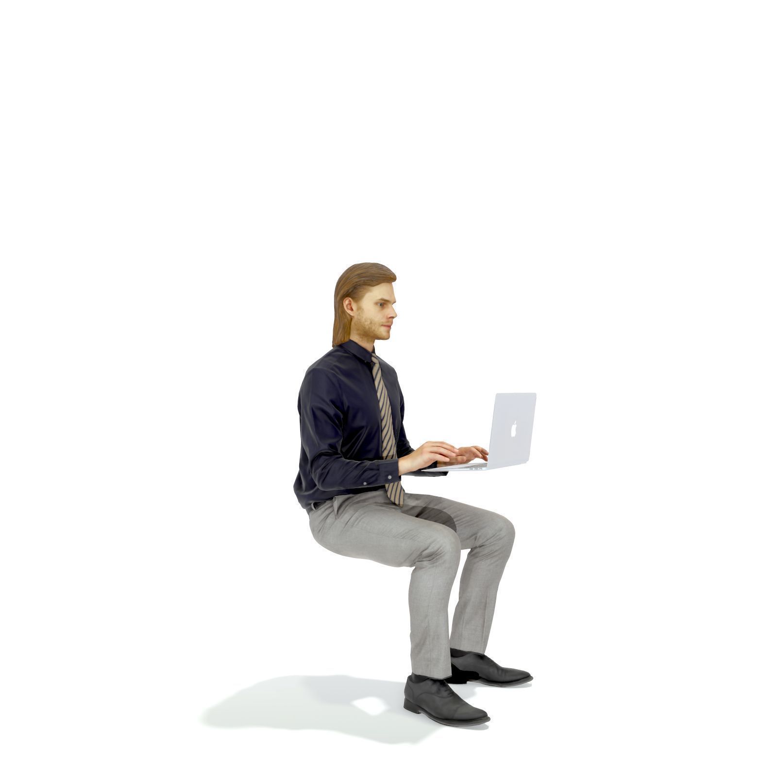 Blonde Business Man at Laptop BMan0315-HD2-O04P01-S 3D model_48