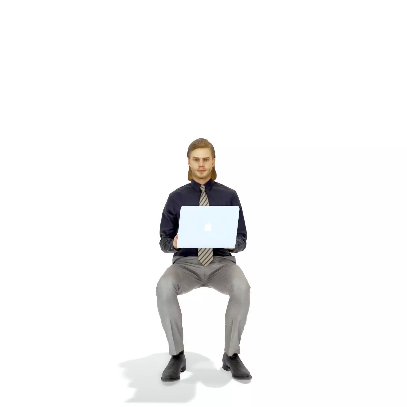 Blonde Business Man at Laptop BMan0315-HD2-O04P01-S 3D model_0