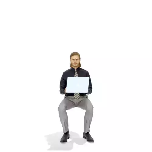 Blonde Business Man at Laptop BMan0315-HD2-O04P01-S