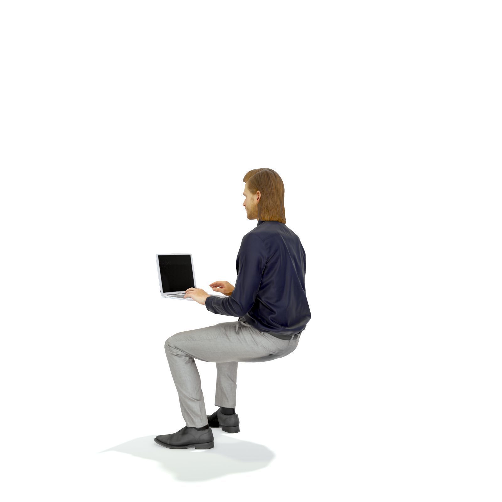 Blonde Business Man at Laptop BMan0315-HD2-O04P01-S 3D model_71