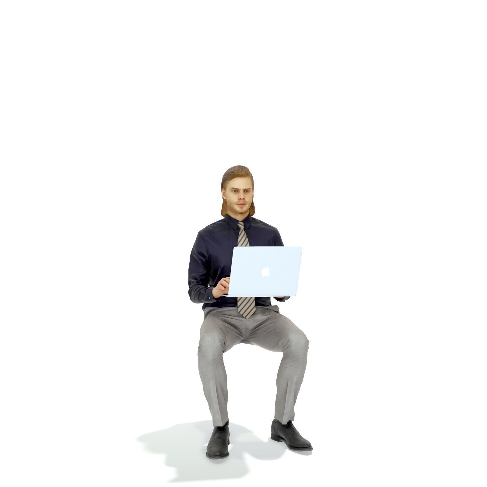 Blonde Business Man at Laptop BMan0315-HD2-O04P01-S 3D model_49