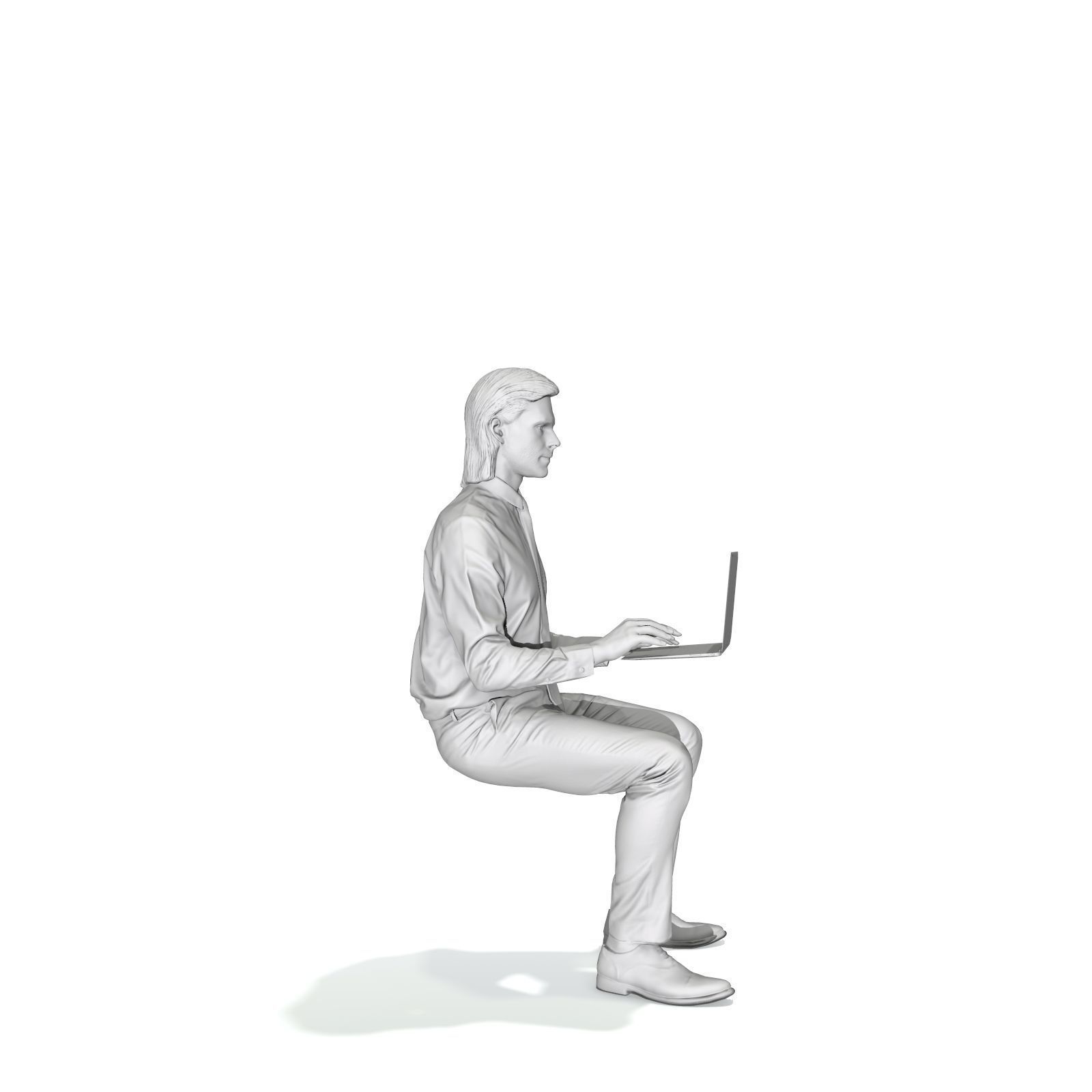 Blonde Business Man at Laptop BMan0315-HD2-O04P01-S 3D model_8