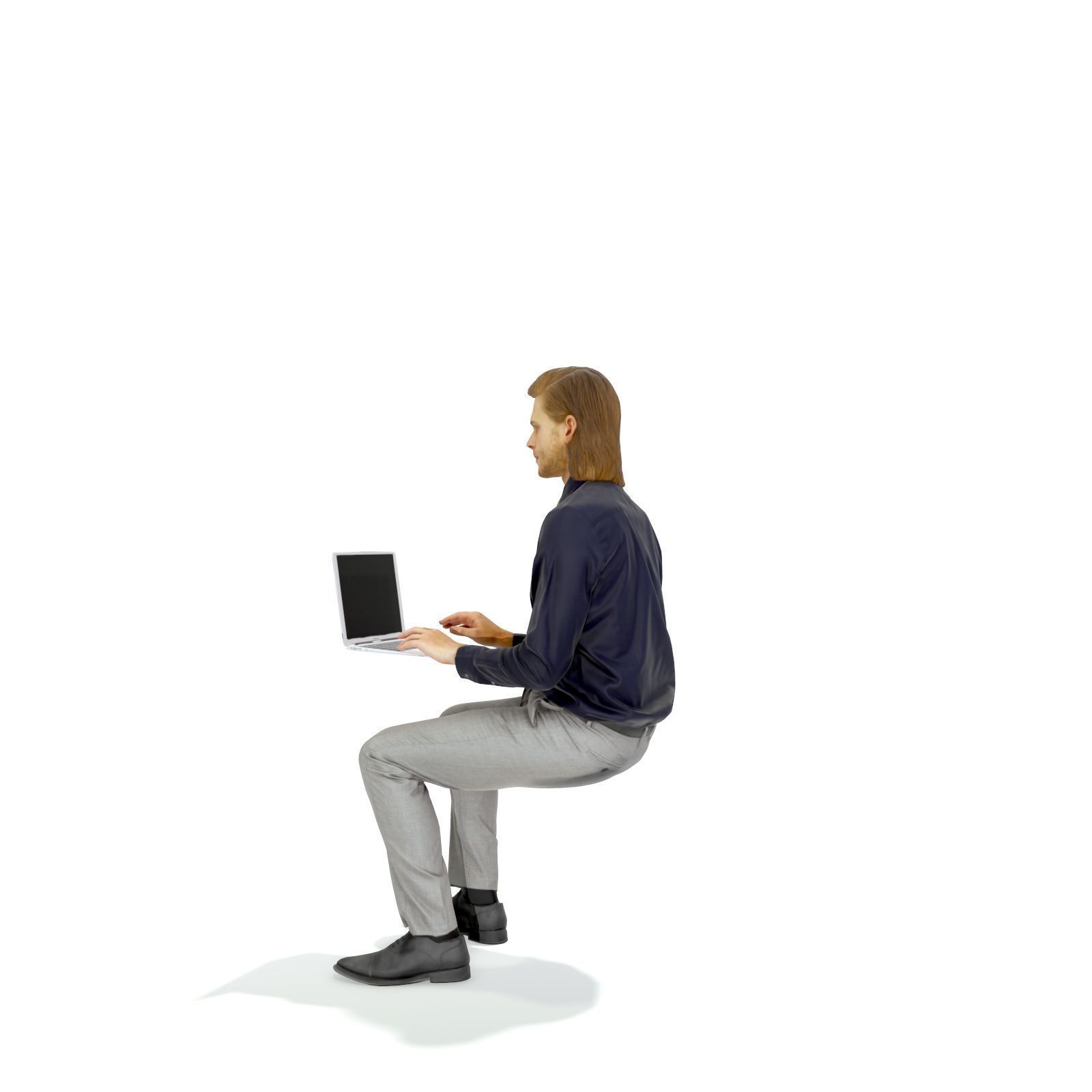 Blonde Business Man at Laptop BMan0315-HD2-O04P01-S 3D model_67