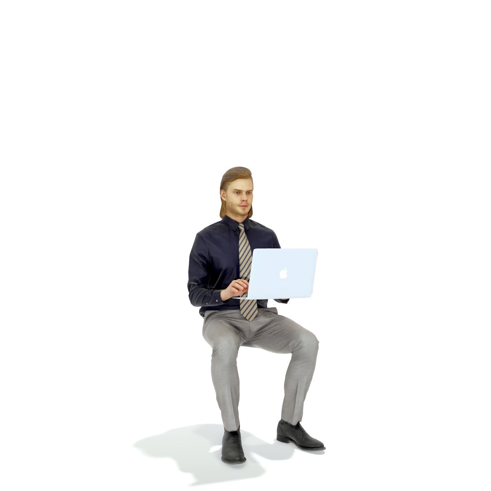 Blonde Business Man at Laptop BMan0315-HD2-O04P01-S 3D model_63