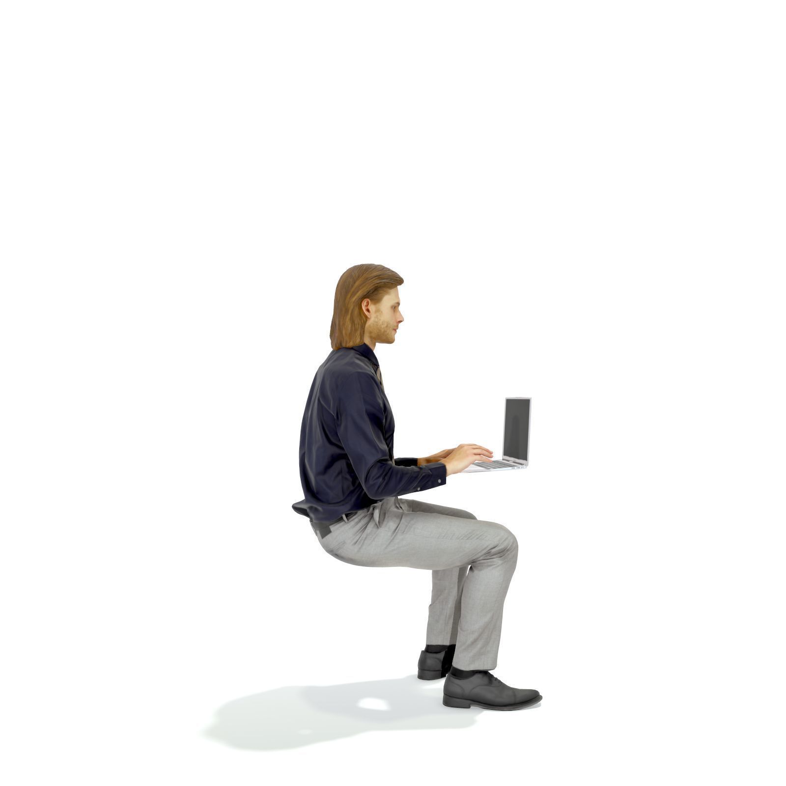 Blonde Business Man at Laptop BMan0315-HD2-O04P01-S 3D model_19