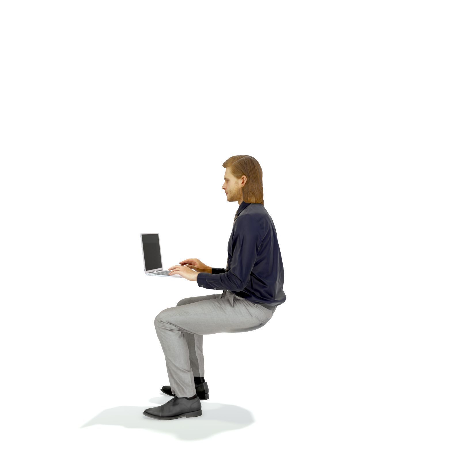 Blonde Business Man at Laptop BMan0315-HD2-O04P01-S 3D model_4