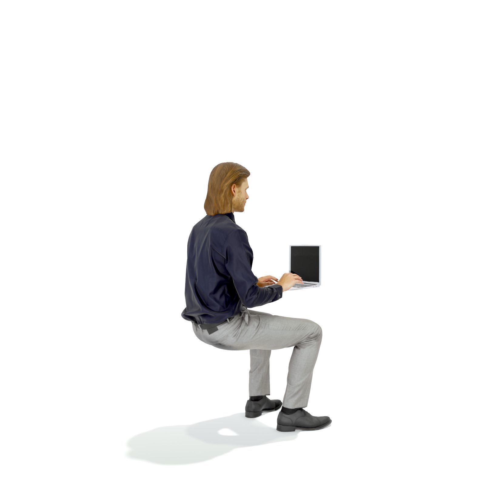 Blonde Business Man at Laptop BMan0315-HD2-O04P01-S 3D model_70