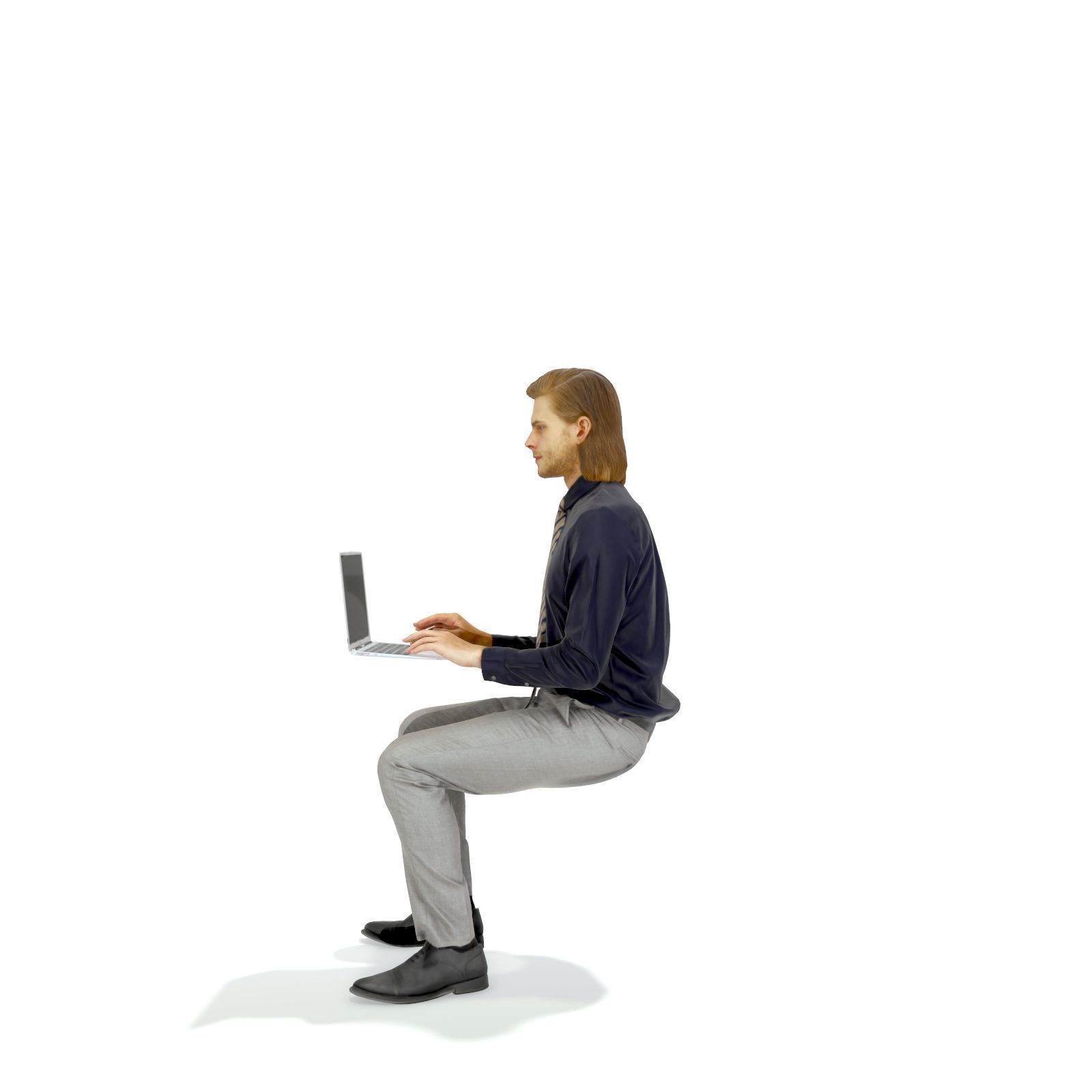 Blonde Business Man at Laptop BMan0315-HD2-O04P01-S 3D model_72