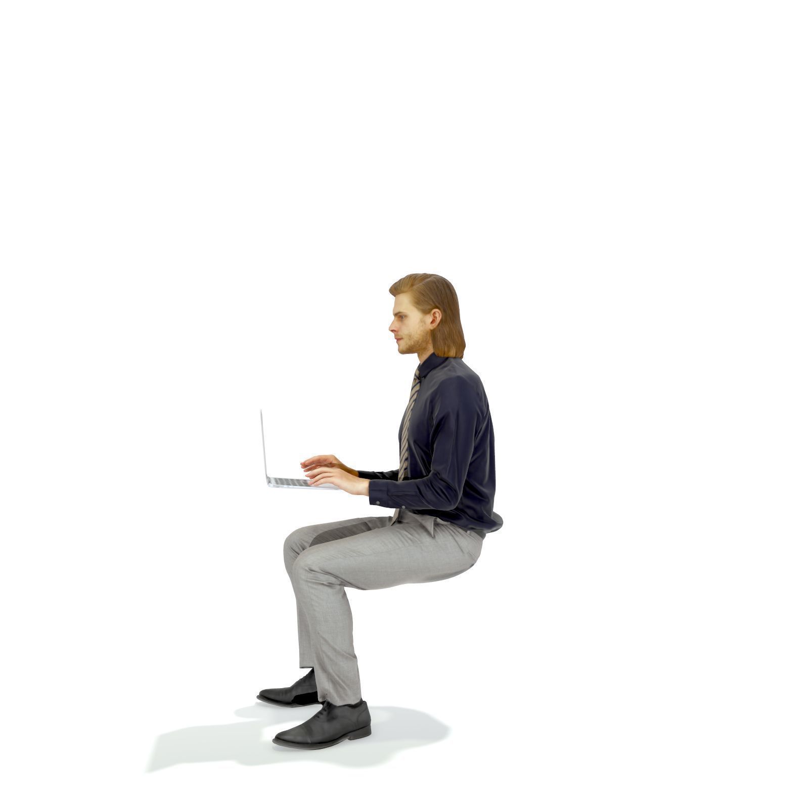 Blonde Business Man at Laptop BMan0315-HD2-O04P01-S 3D model_62