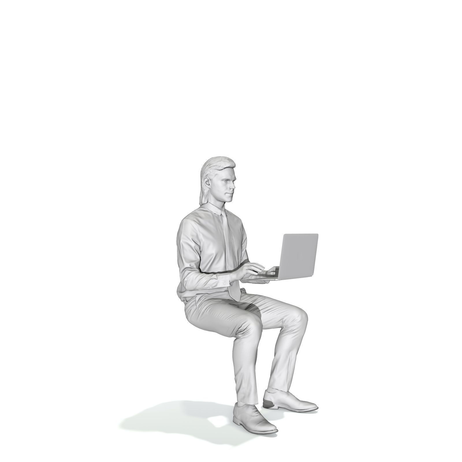 Blonde Business Man at Laptop BMan0315-HD2-O04P01-S 3D model_24