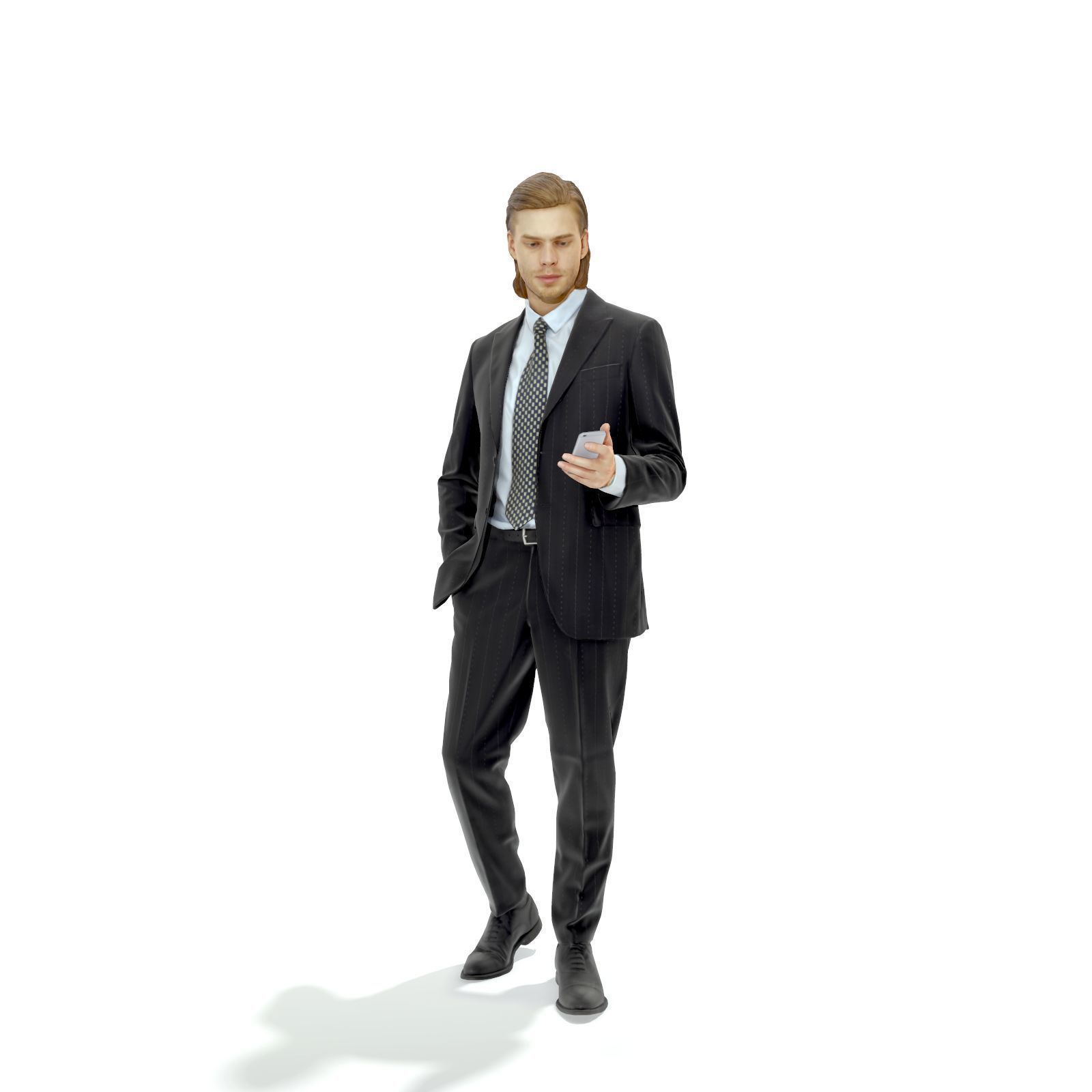 Standing Business Man with Black Suit BMan0315-HD2-O03P01-S 3D model_36
