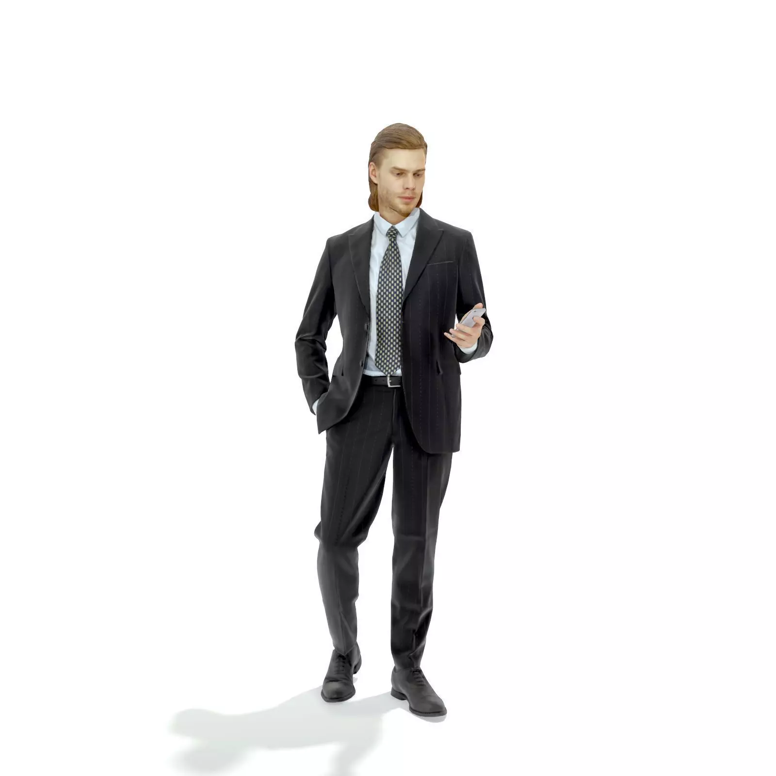 Standing Business Man with Black Suit BMan0315-HD2-O03P01-S 3D model_0
