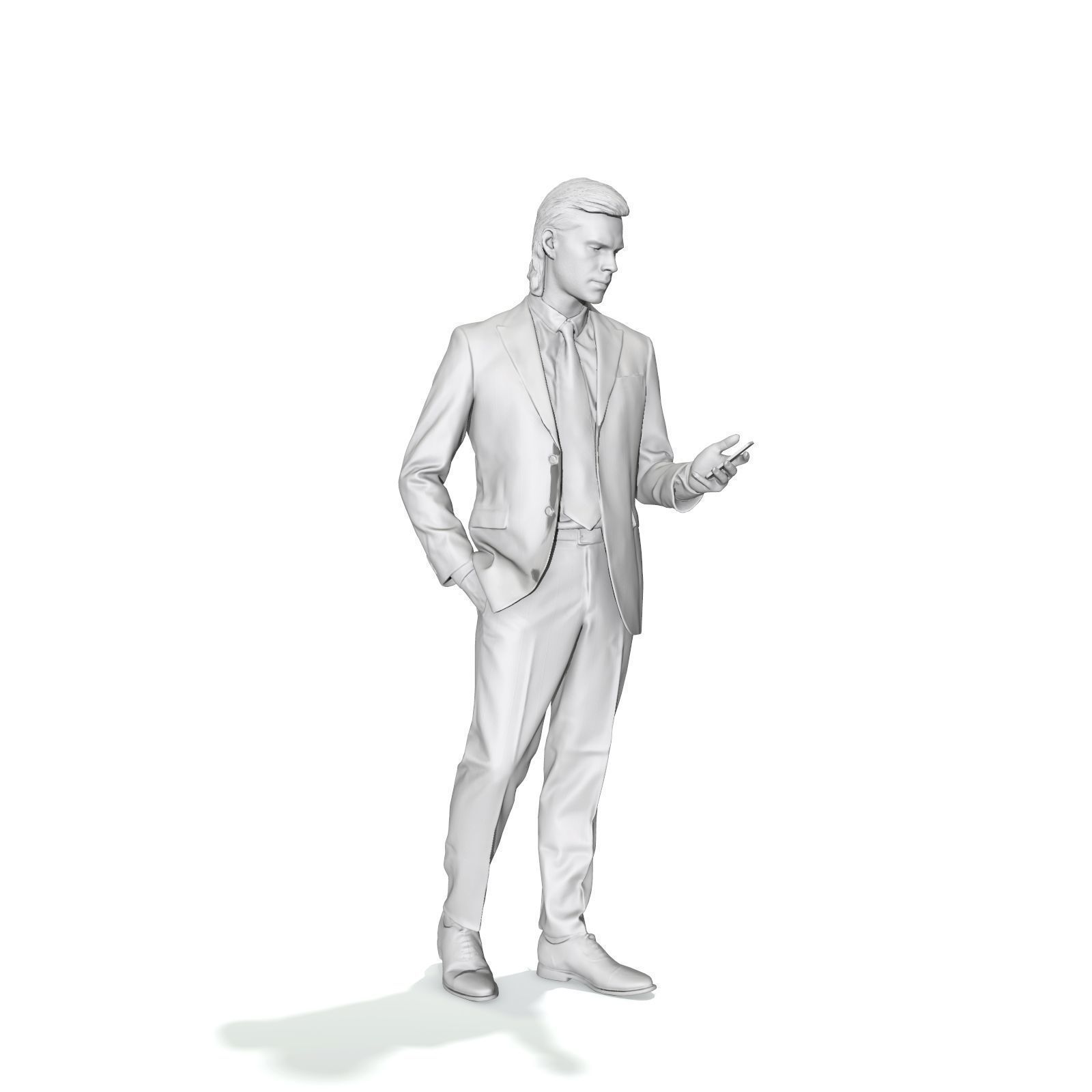Standing Business Man with Black Suit BMan0315-HD2-O03P01-S 3D model_13