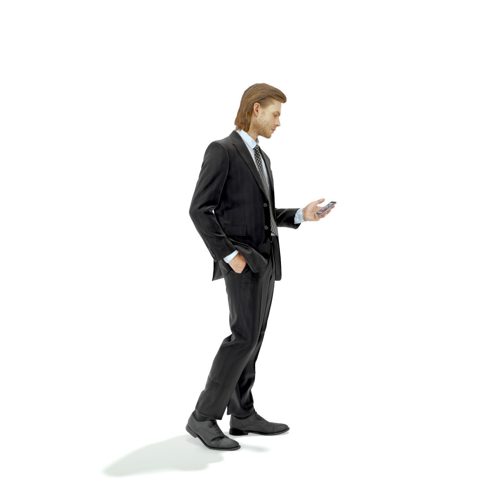 Standing Business Man with Black Suit BMan0315-HD2-O03P01-S 3D model_33